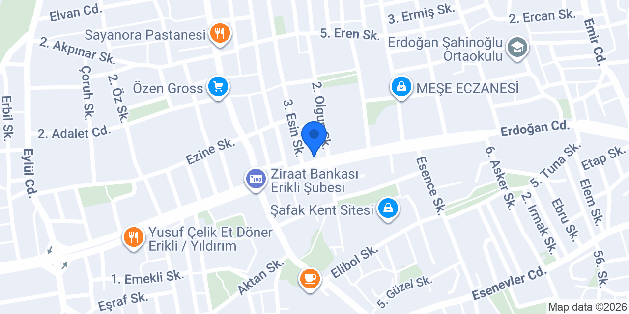Bursa Batı Çilingir konumu