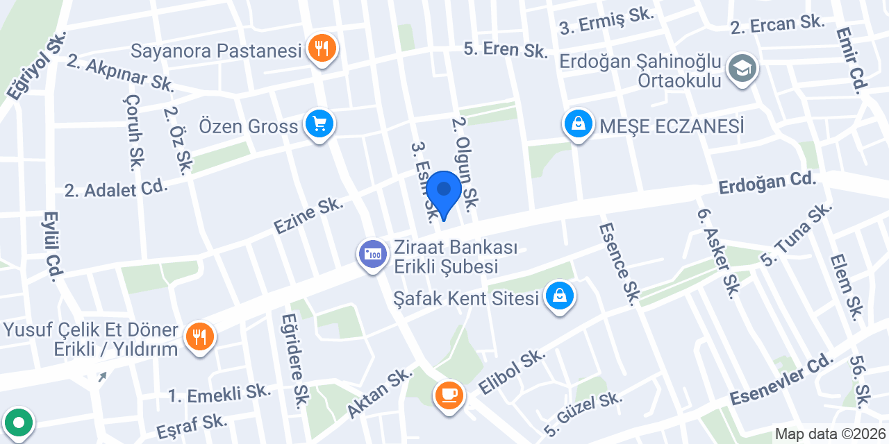 Bursa Yıldırım Çiçek Evi konumu