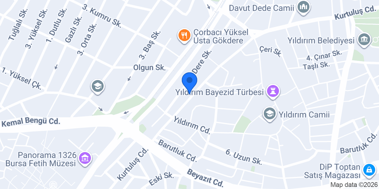 BURSA EDA DUŞAKABİN konumu