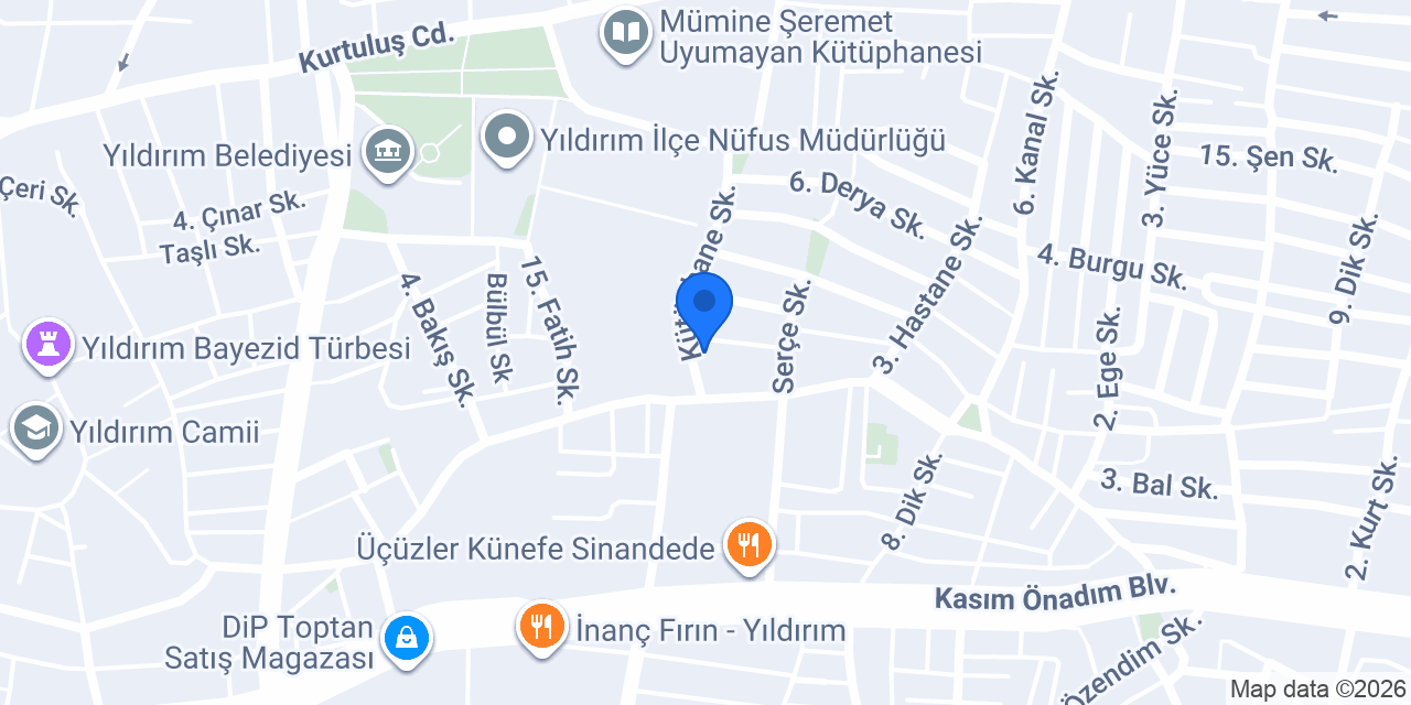 Yıldırım Dekorasyon konumu
