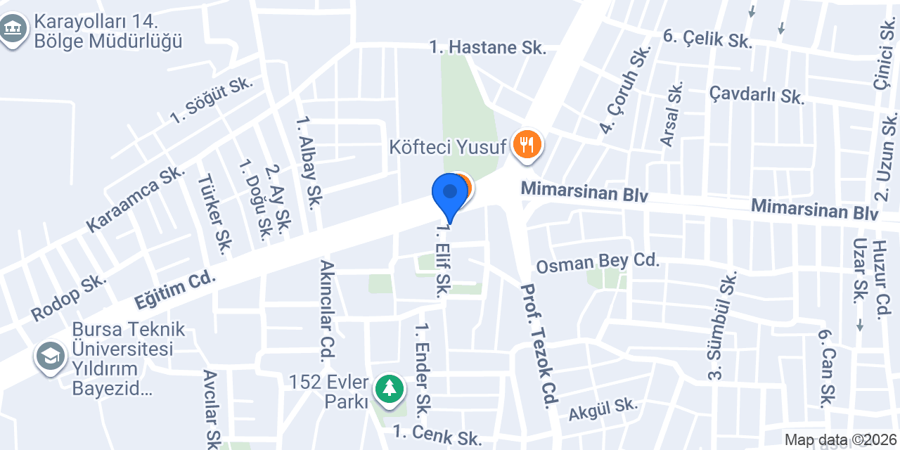 Arfsel Yapı Tesisat konumu