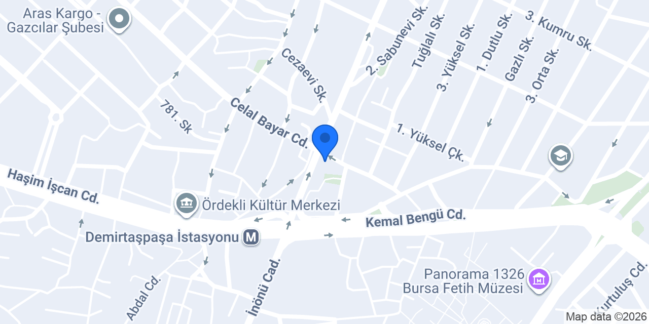 Demirtaşpaşa Hamamı konumu