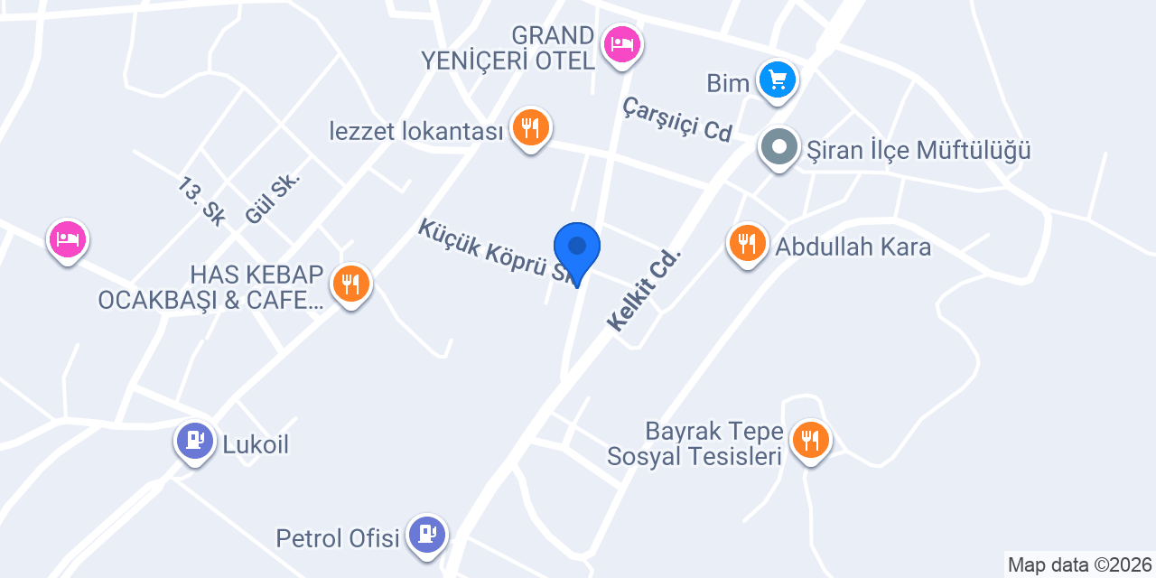 WooW Pilav & Tantuni (Şiran Şubesi) konumu