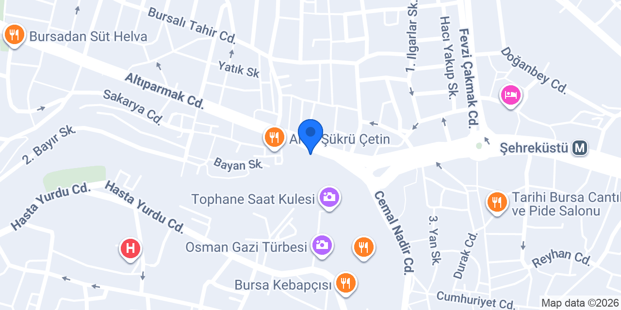 Sinpaş Yapı Tasarruf Sandığı Bursa Osmangazi Şube konumu