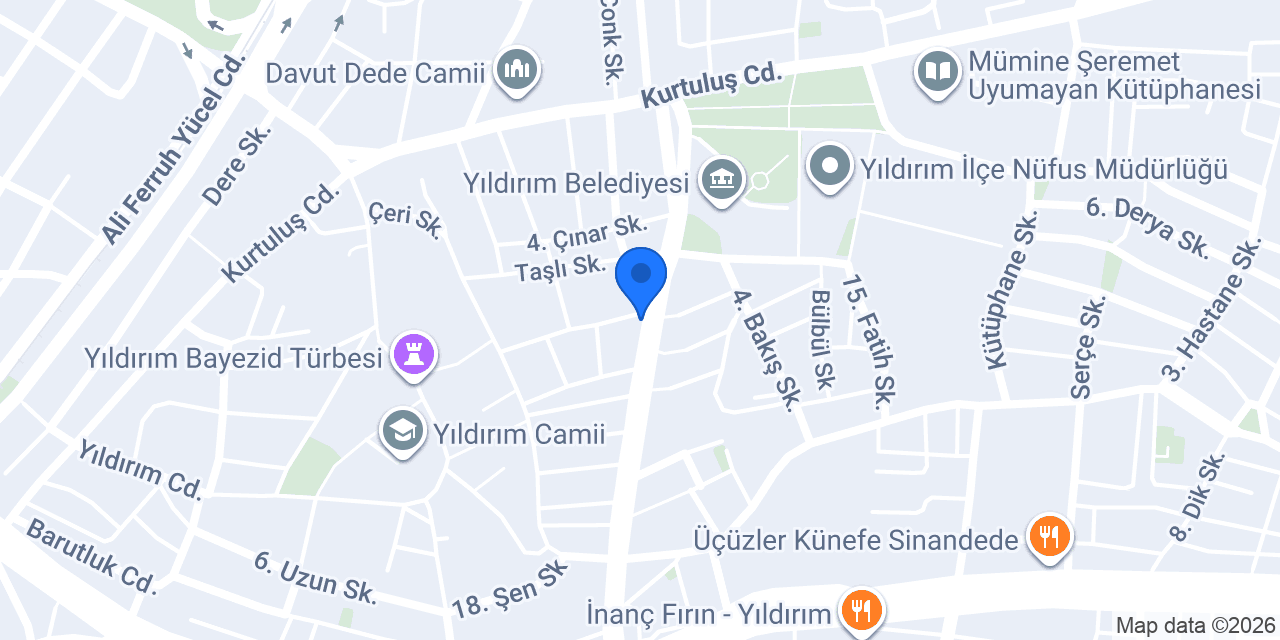 Yıldırım Haır Studıo Bayan Kuaförü konumu