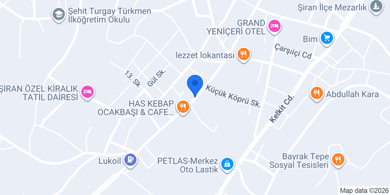 Şiran Aile Sağlık Mer. konumu