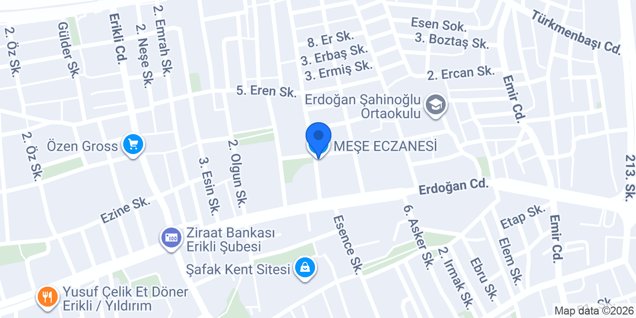 MEŞE ECZANESİ konumu