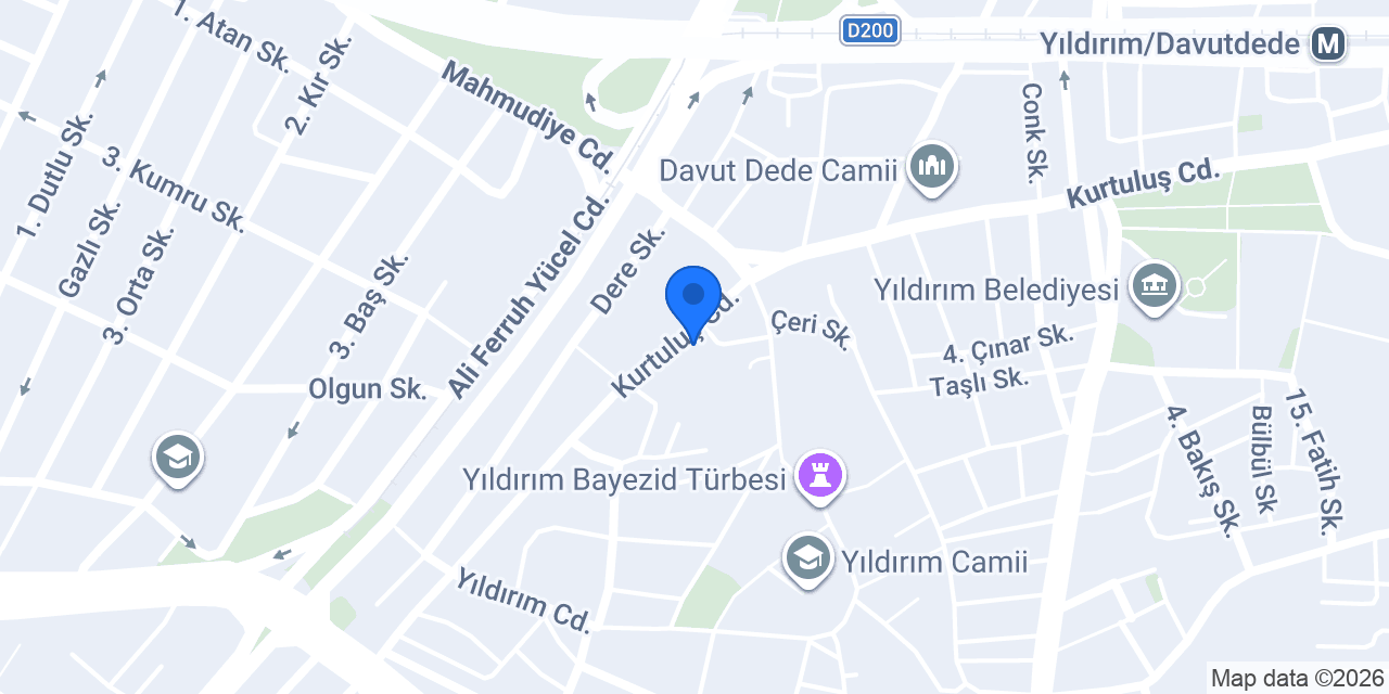 Hatice Gülgeç Terzi konumu