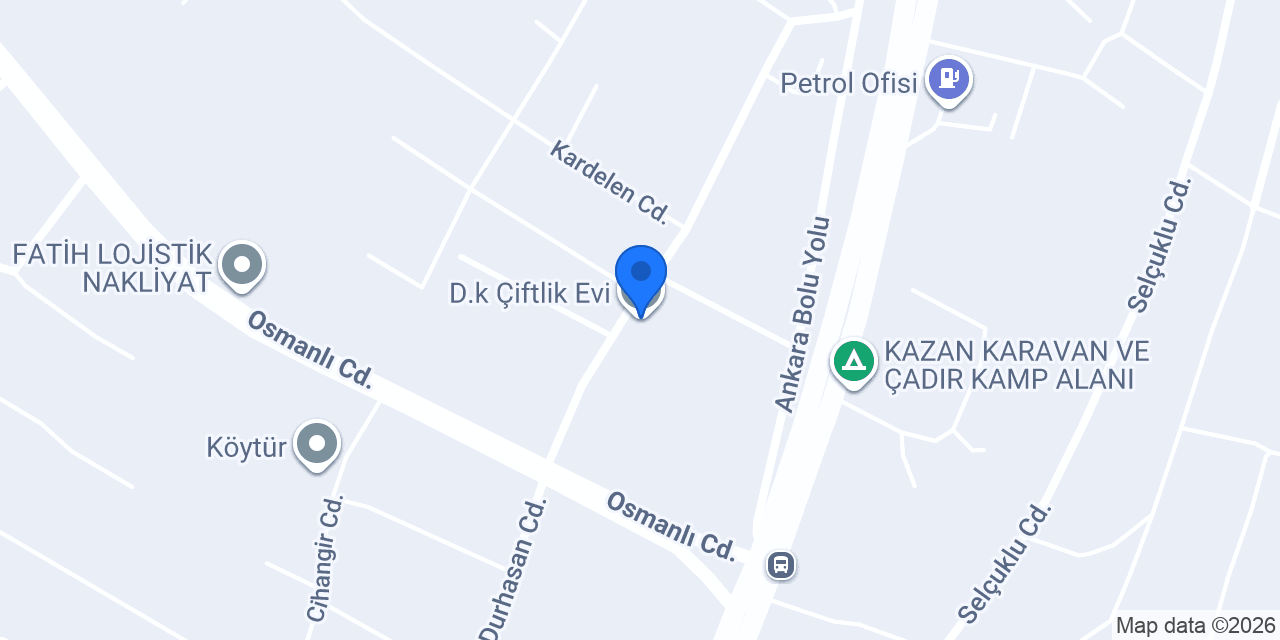D.k Çiftlik Evi konumu