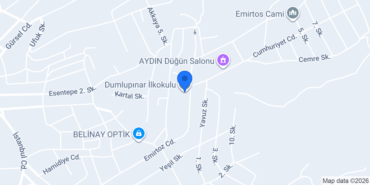 Dumlupınar İlkokulu konumu