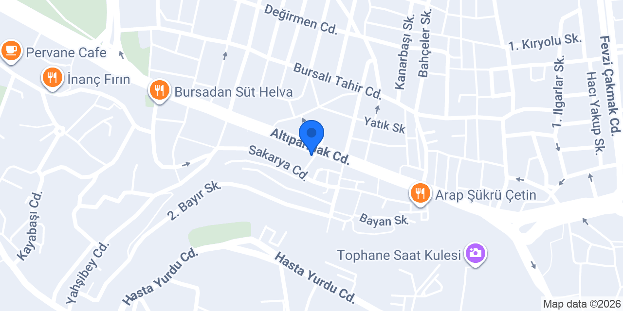 Altıparmak Taksi konumu