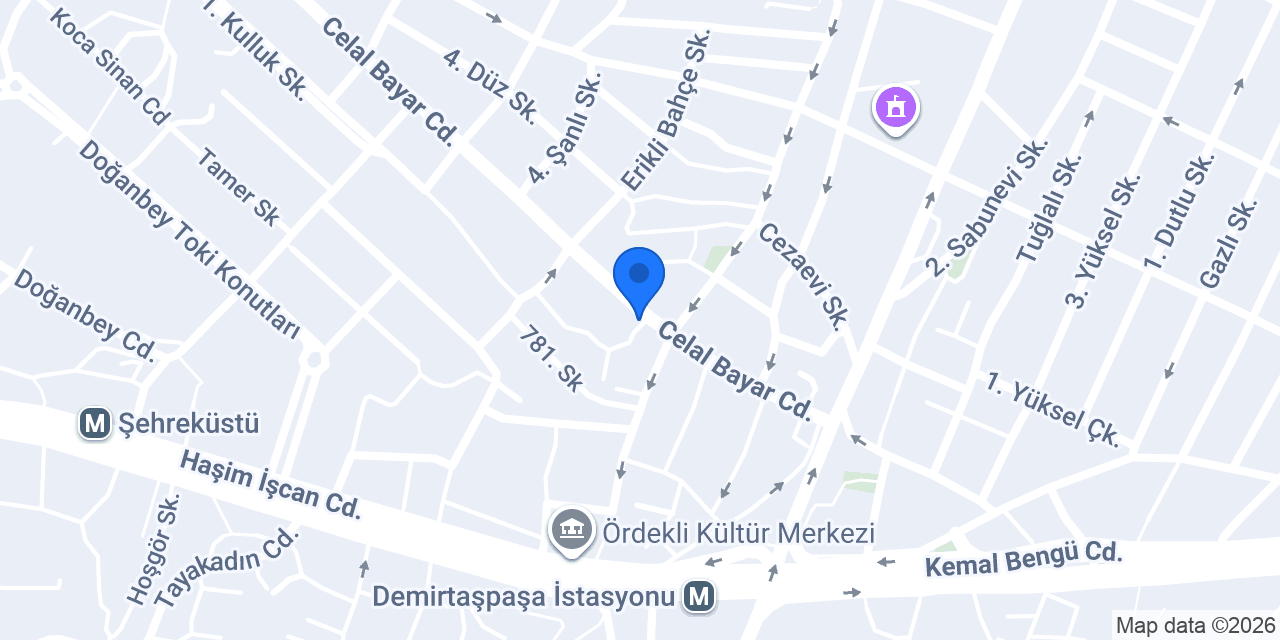 Evcim Pastanesi konumu