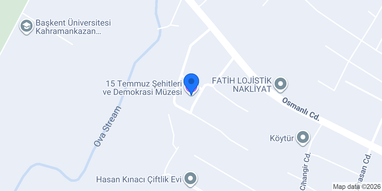15 Temmuz Şehitleri ve Demokrasi Müzesi konumu