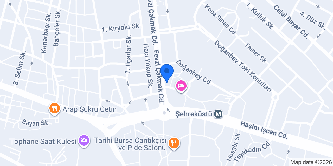 TEB Bursa Şubesi konumu