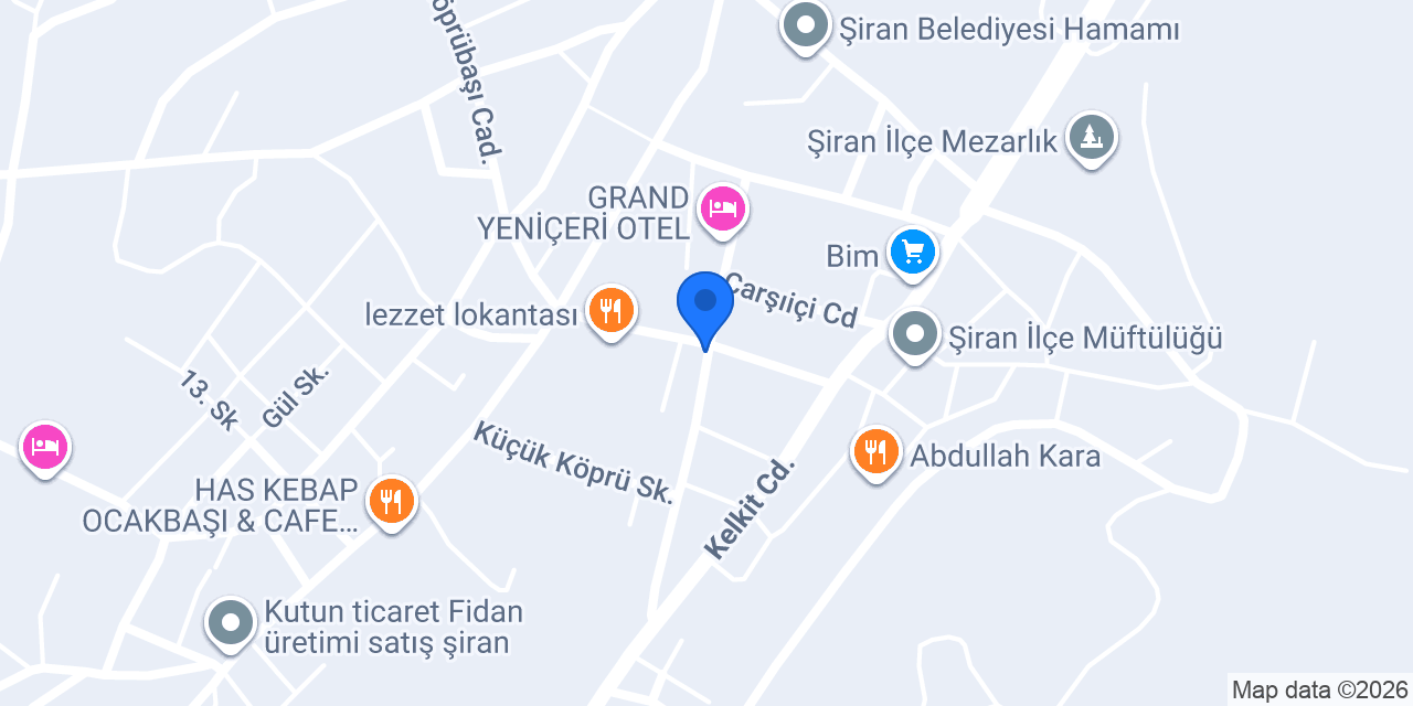 Şiran İlçe Emniyet Amirliği konumu
