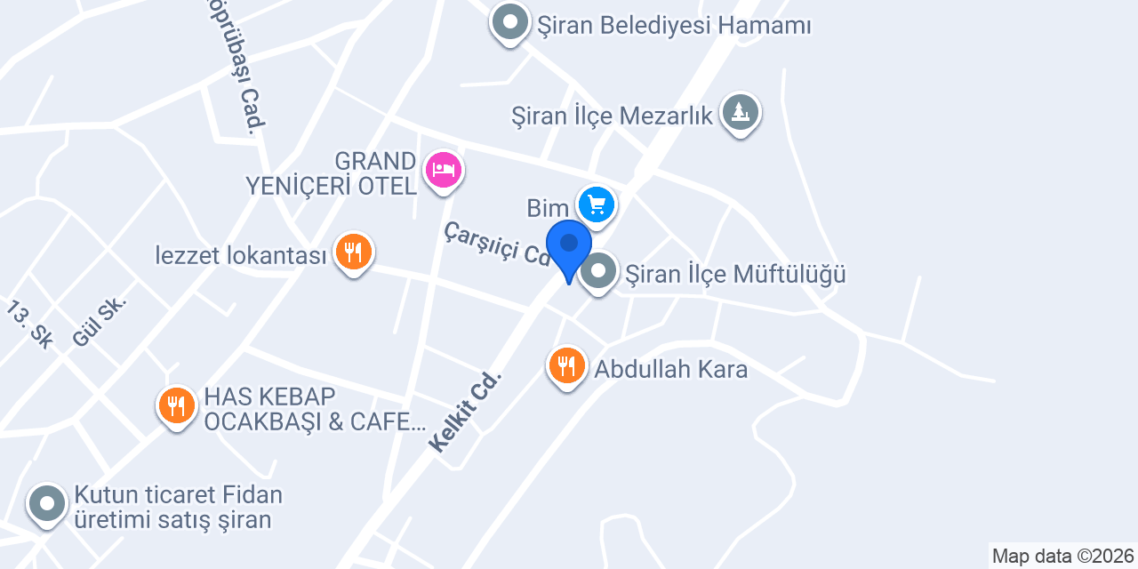 Şiran Halk Eğitim Merkezi konumu