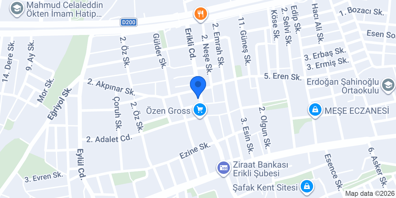 Volkan Halı Mobilya konumu