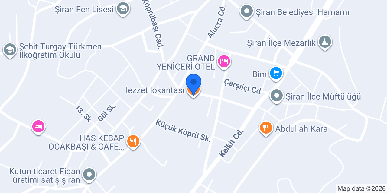 lezzet lokantası konumu