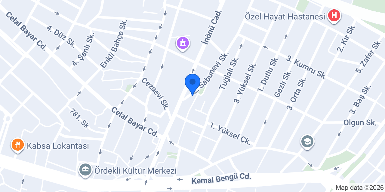 BURSA OTEL LUX APART konumu