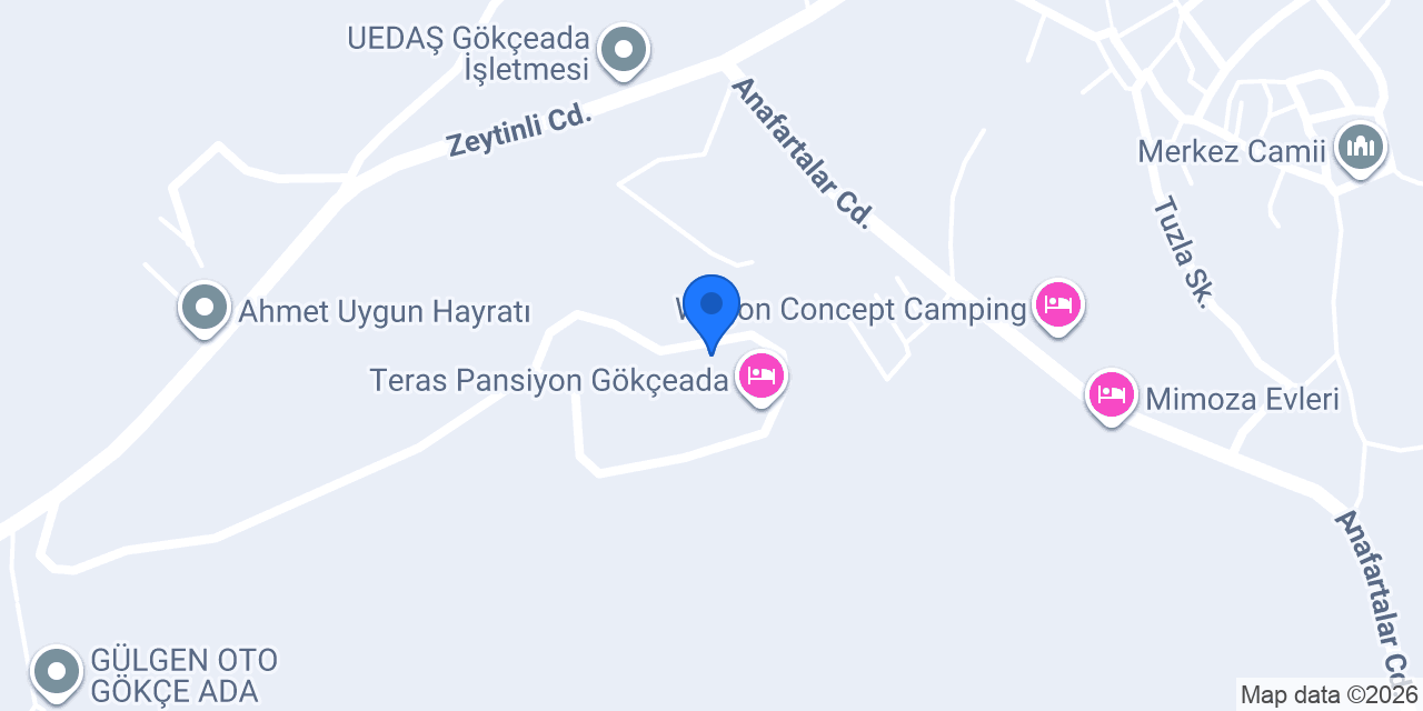 Gökçeada Panorama Otel konumu