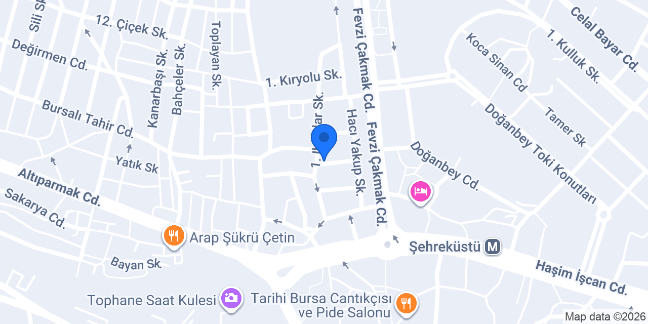 Yeşil Bursa Ortopedi konumu