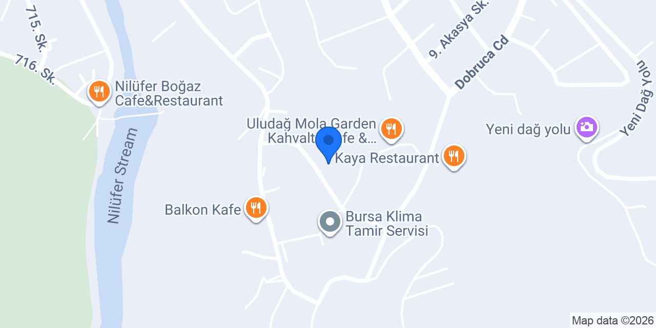 Derebahçe Sosyal Tesisleri Restaurant konumu