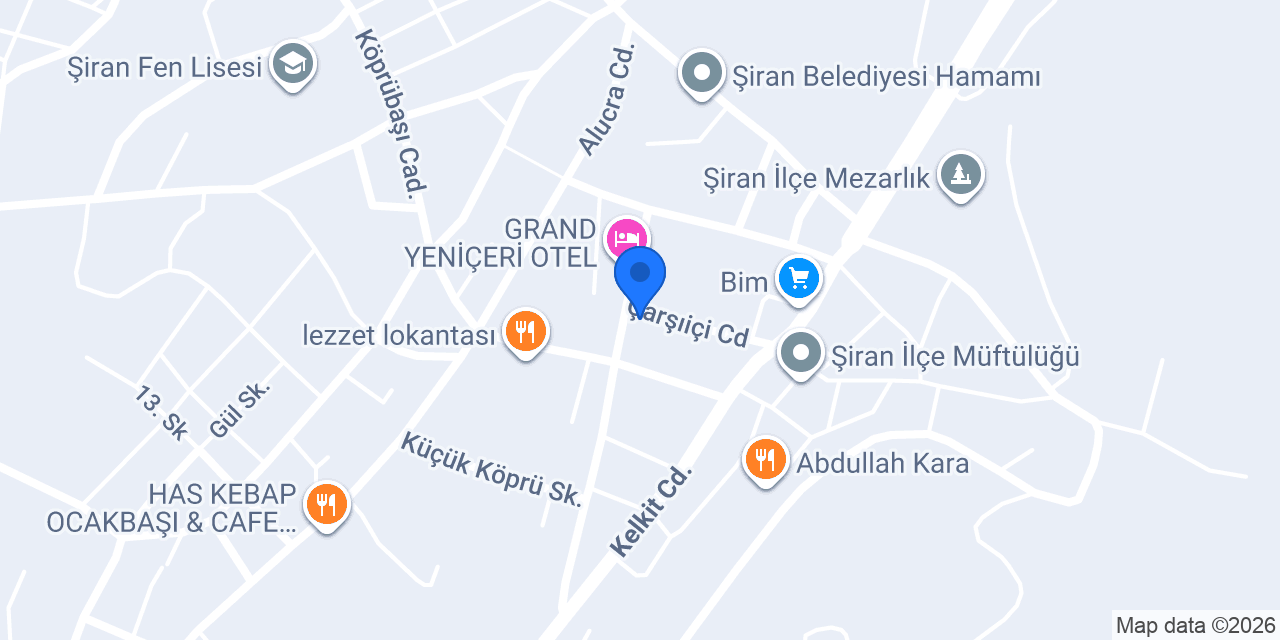 ŞİRAN TAKSİ konumu