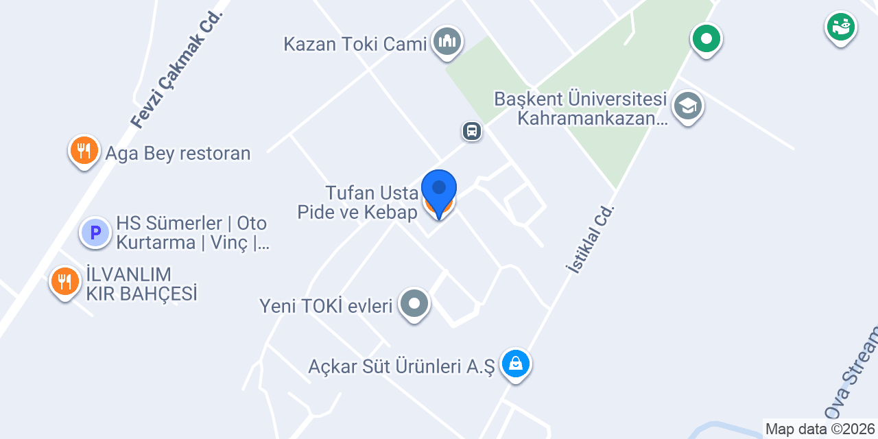 Tufan Usta Pide ve Kebap konumu