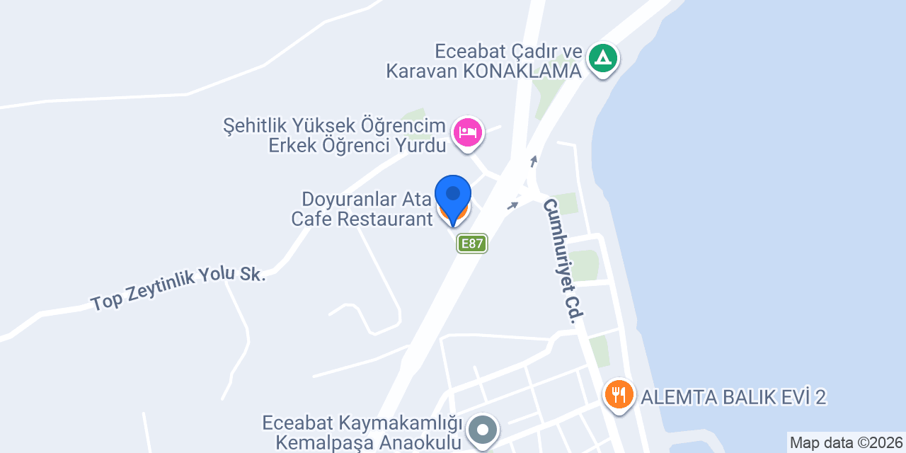 Doyuranlar Ata Cafe Restaurant konumu