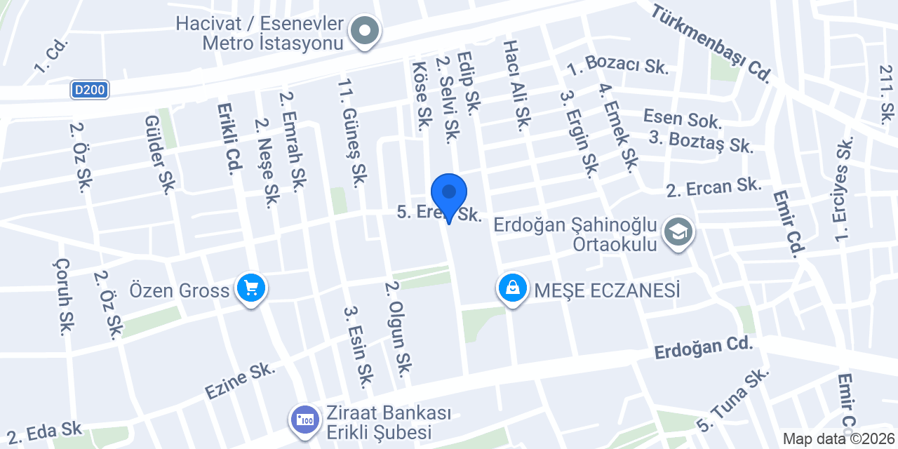 Mervece bayan kuaforu konumu