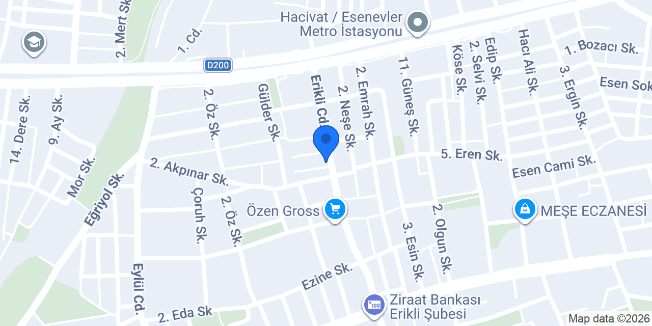 Erikli Döner konumu