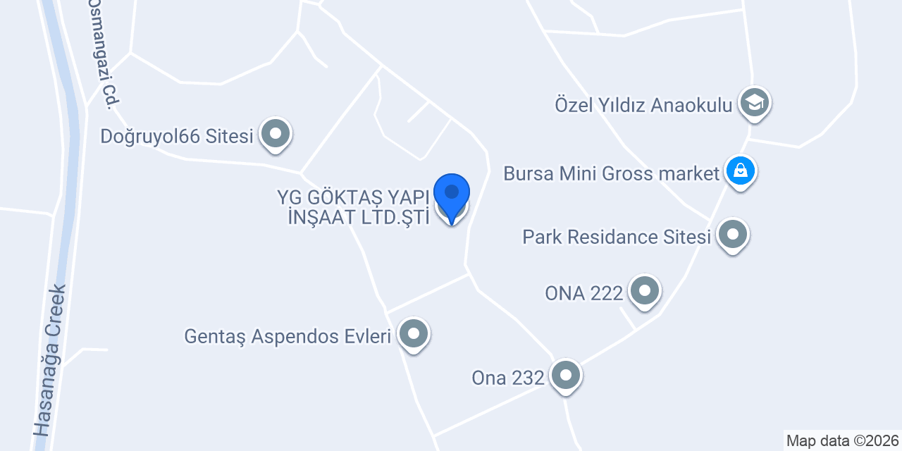 YG GÖKTAȘ YAPI İNŞAAT LTD.ŞTİ. konumu