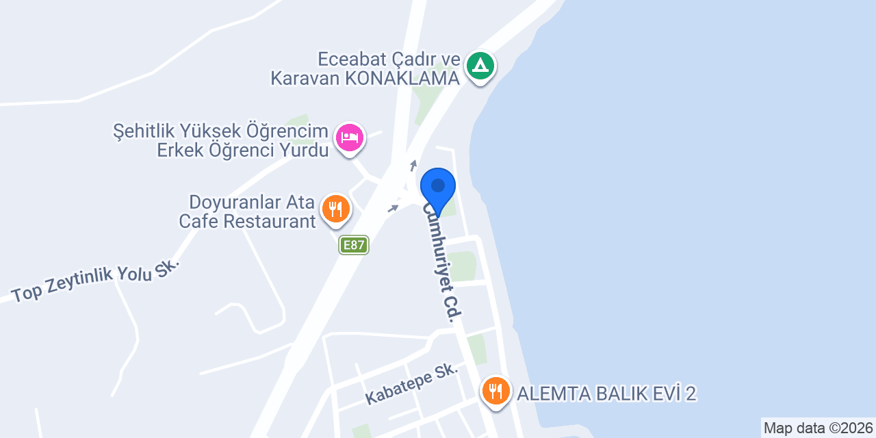 Eceabat Halk Eğitim Merkezi konumu