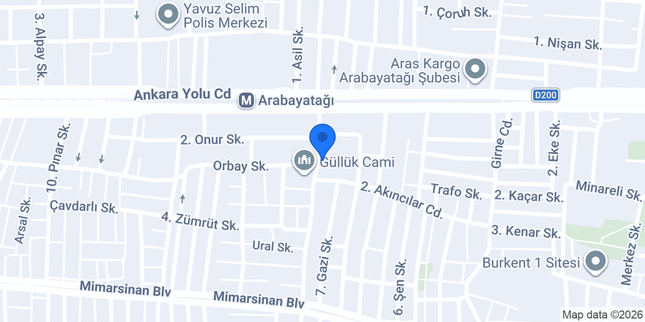 ARAS inşaat yıldırım bursa konumu