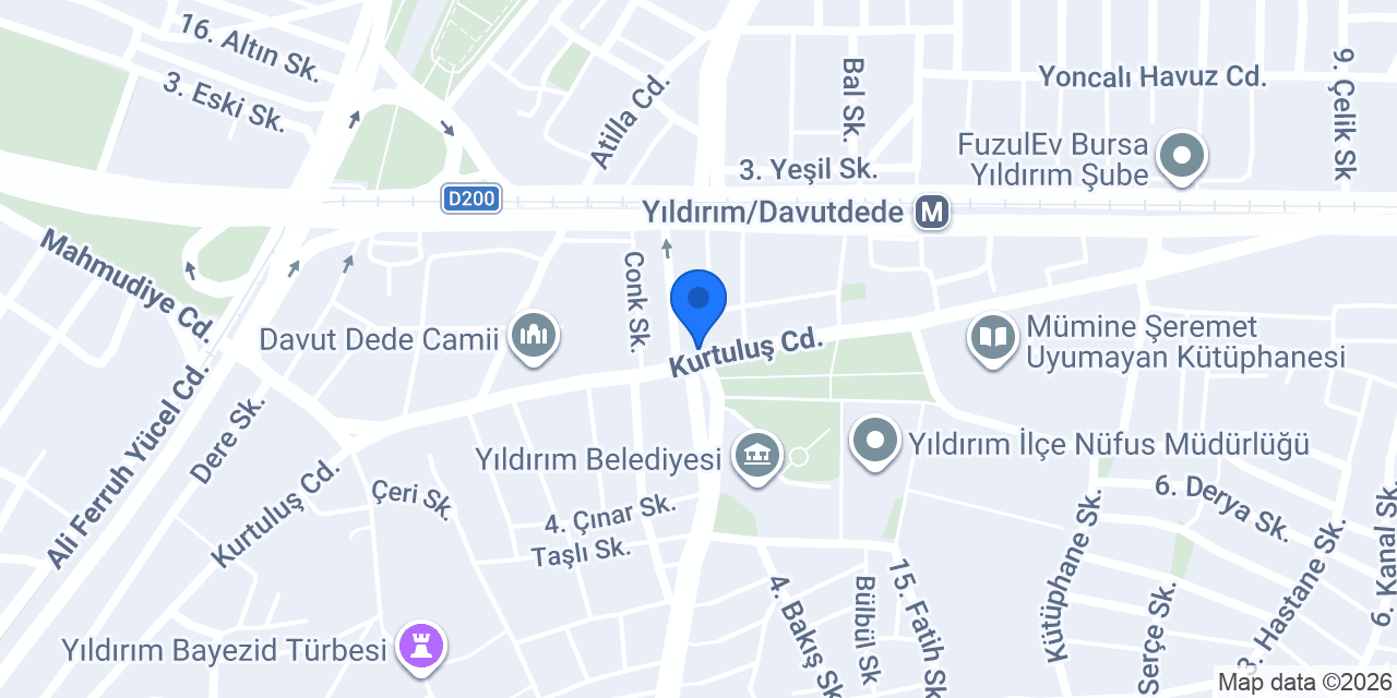 Bursa Çalışkan Sürücü Kursu konumu