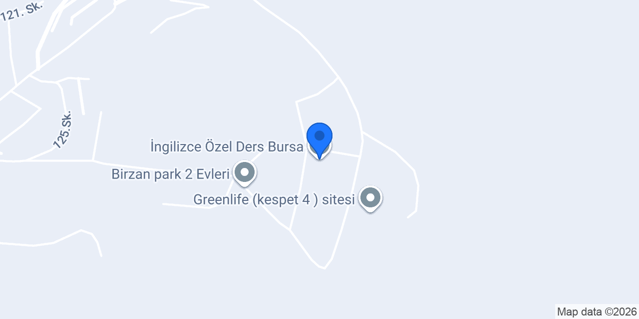 İngilizce Özel Ders Bursa konumu