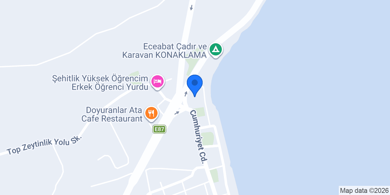 Gece Burger Eceabat konumu