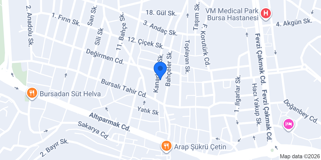 Bursa Altıparmak Masaj konumu