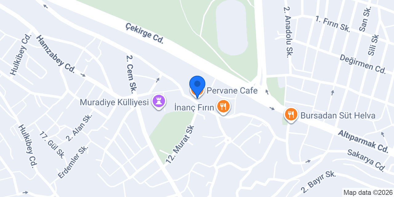 Pervane Cafe konumu
