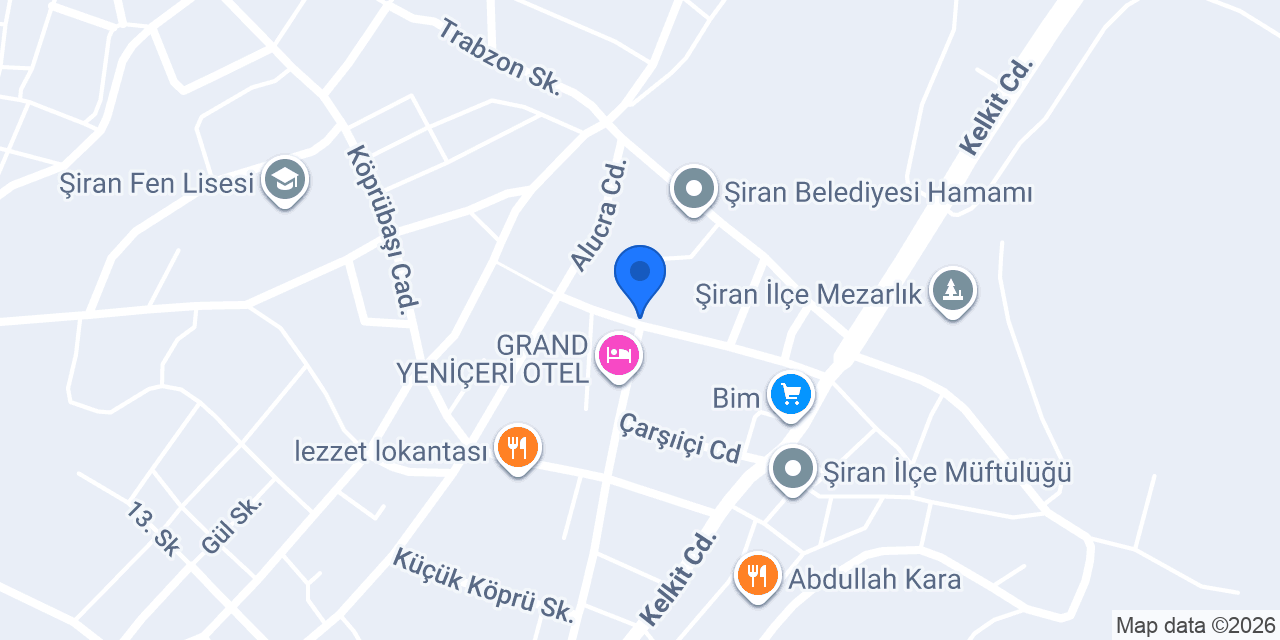 Şiran Belediyesi konumu