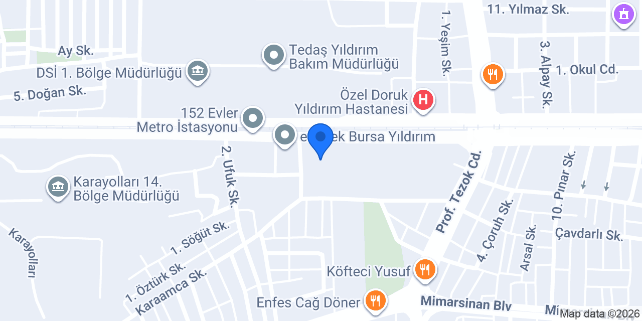 Yıldırım İlçe Sağlık Müdürlüğü konumu