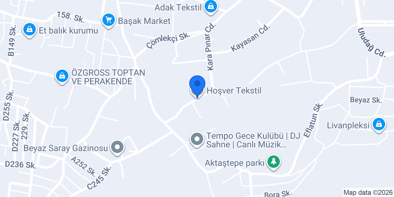 Hoşver Tekstil konumu
