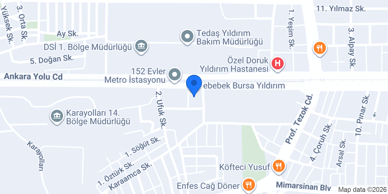 ebebek Bursa Yıldırım konumu