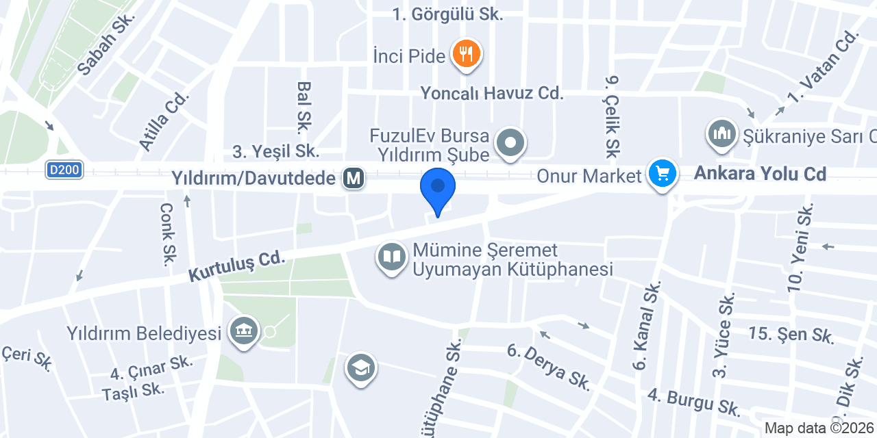 Anemon Kadın Kuaförü konumu
