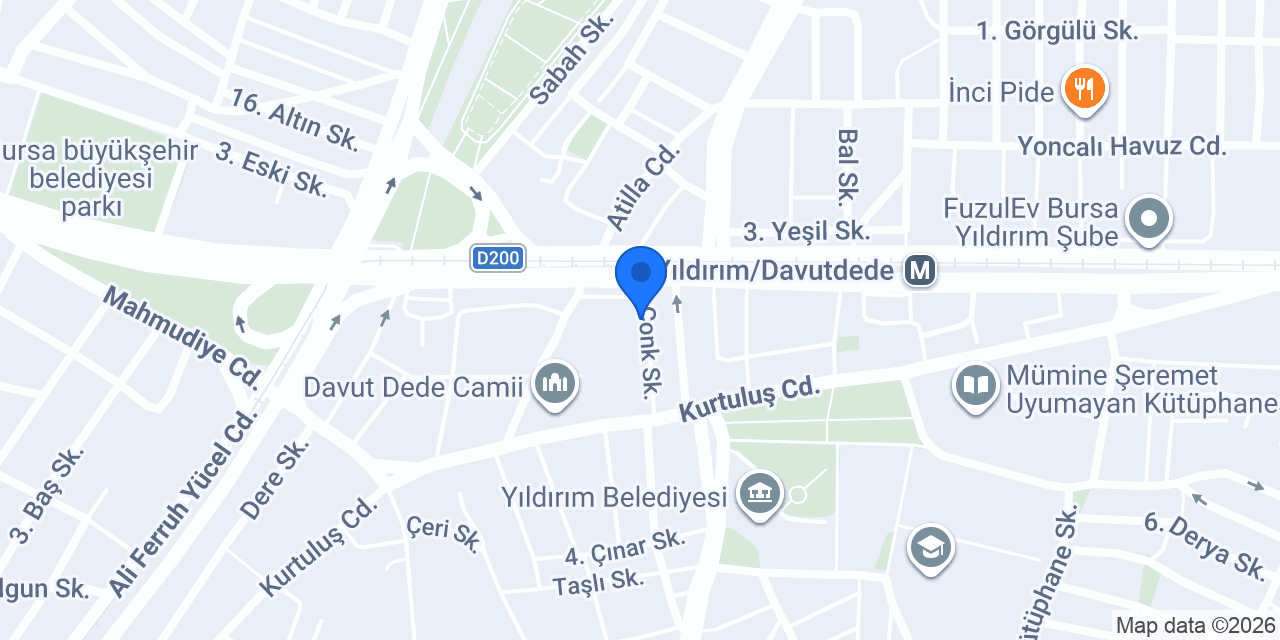 Bursa Mekanik Yangın Söndürme konumu