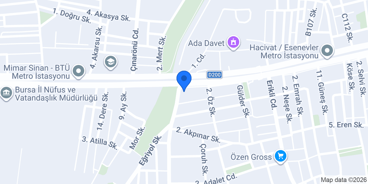 Yıldırım Birey Eğitim Kurumları konumu