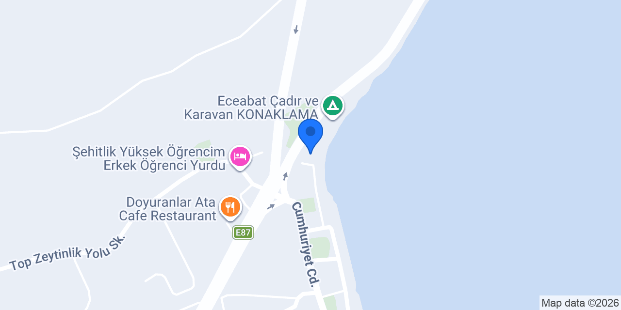 Eceabat Yakamoz Karavan Park konumu