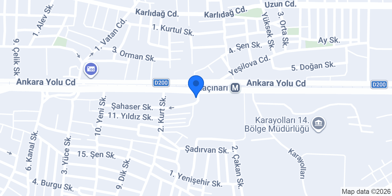 Adanur Otomotiv konumu