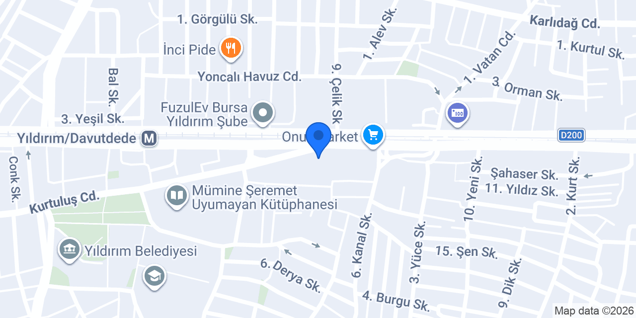 Yıldırım Akü Servisi konumu