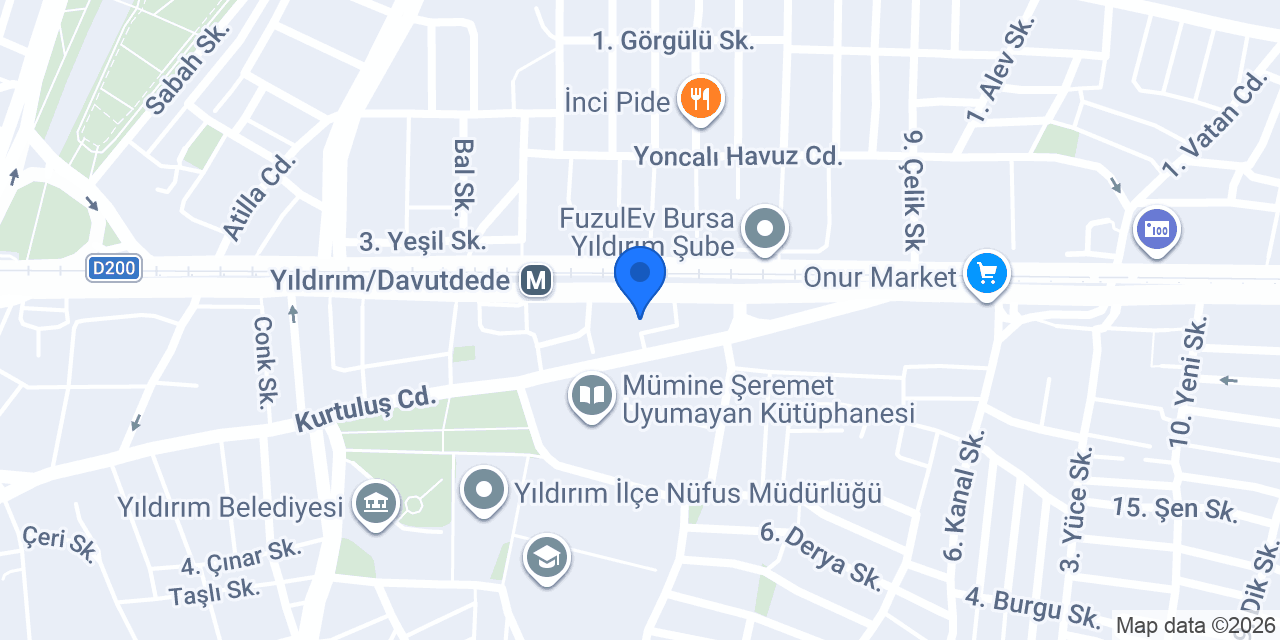 Ziraat Bankası Yıldırım Şubesi konumu